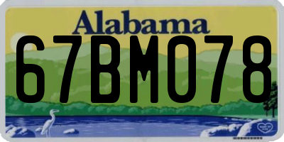 AL license plate 67BM078