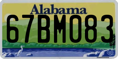 AL license plate 67BM083