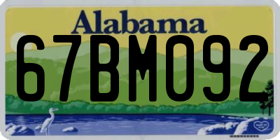 AL license plate 67BM092