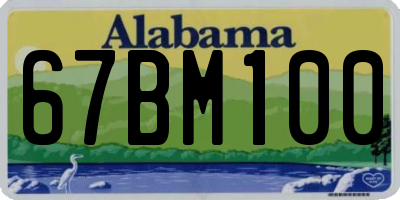 AL license plate 67BM100