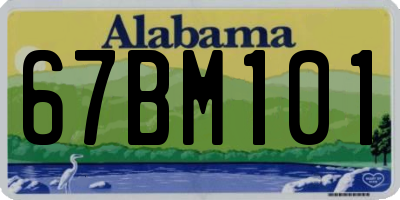 AL license plate 67BM101