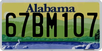 AL license plate 67BM107
