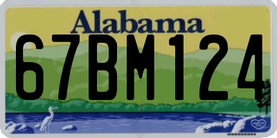 AL license plate 67BM124