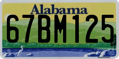 AL license plate 67BM125