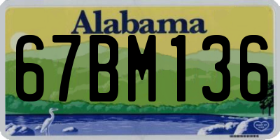 AL license plate 67BM136