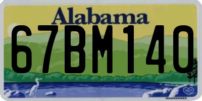 AL license plate 67BM140