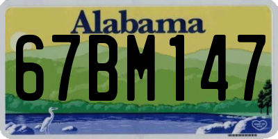 AL license plate 67BM147