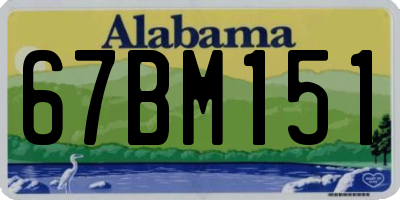 AL license plate 67BM151