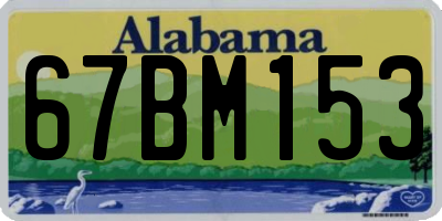 AL license plate 67BM153