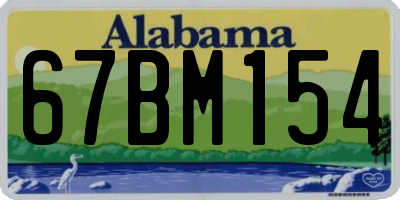 AL license plate 67BM154
