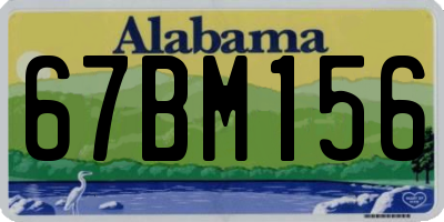 AL license plate 67BM156