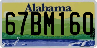AL license plate 67BM160