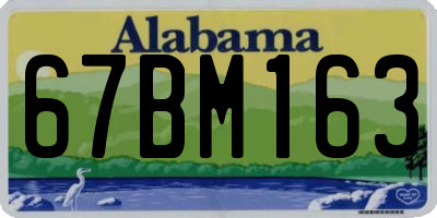 AL license plate 67BM163