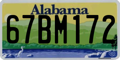 AL license plate 67BM172
