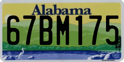 AL license plate 67BM175