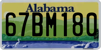 AL license plate 67BM180