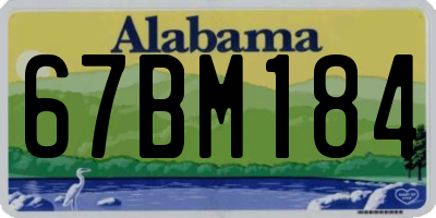AL license plate 67BM184