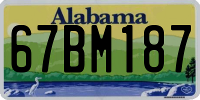 AL license plate 67BM187