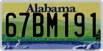 AL license plate 67BM191