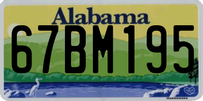 AL license plate 67BM195