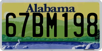 AL license plate 67BM198