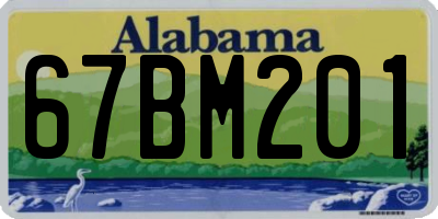 AL license plate 67BM201