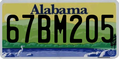 AL license plate 67BM205