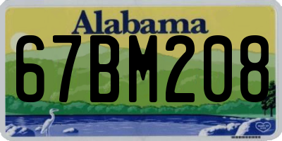 AL license plate 67BM208