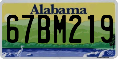 AL license plate 67BM219