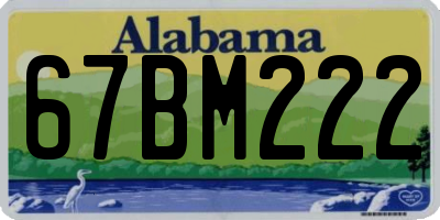 AL license plate 67BM222