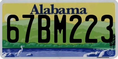 AL license plate 67BM223