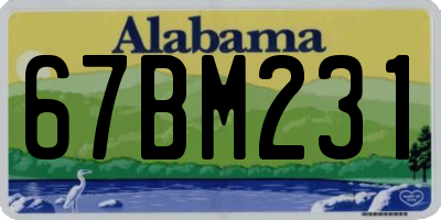 AL license plate 67BM231