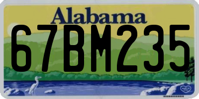 AL license plate 67BM235