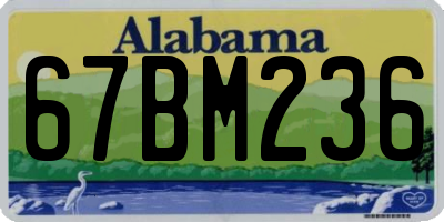 AL license plate 67BM236