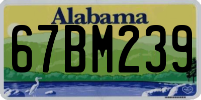 AL license plate 67BM239
