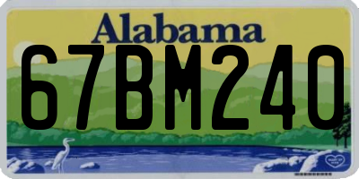 AL license plate 67BM240