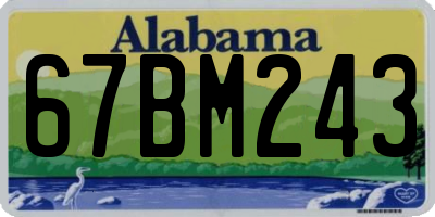 AL license plate 67BM243