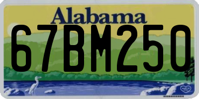 AL license plate 67BM250