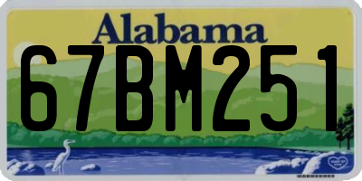 AL license plate 67BM251