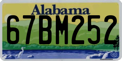 AL license plate 67BM252