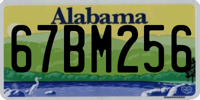 AL license plate 67BM256