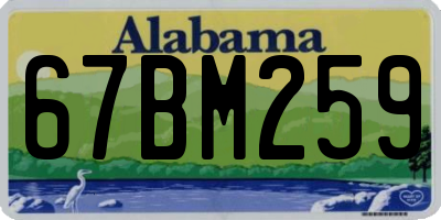 AL license plate 67BM259