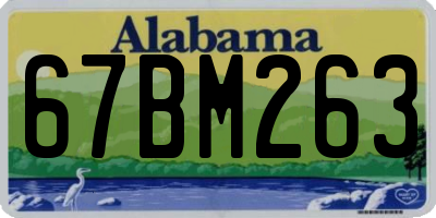 AL license plate 67BM263