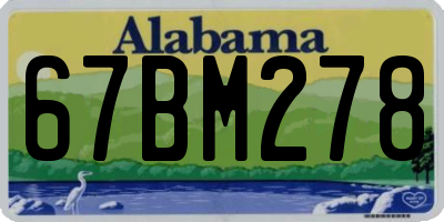 AL license plate 67BM278