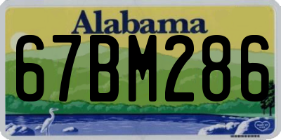 AL license plate 67BM286