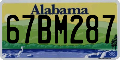 AL license plate 67BM287