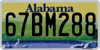 AL license plate 67BM288
