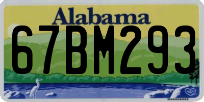 AL license plate 67BM293
