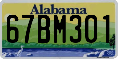 AL license plate 67BM301