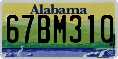 AL license plate 67BM310